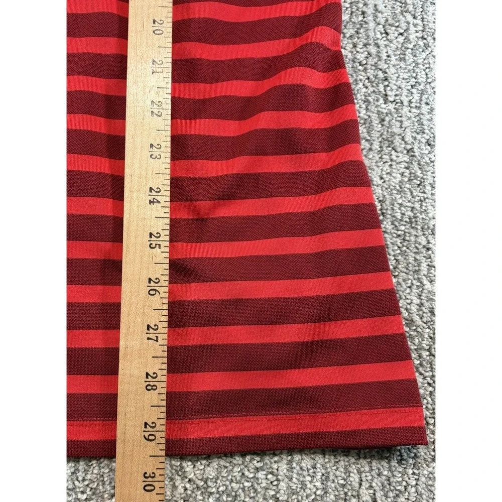 Nike Men's XL Dri-Fit Golf Striped Polo‎ Shirt in Red Maroon Performance 833065